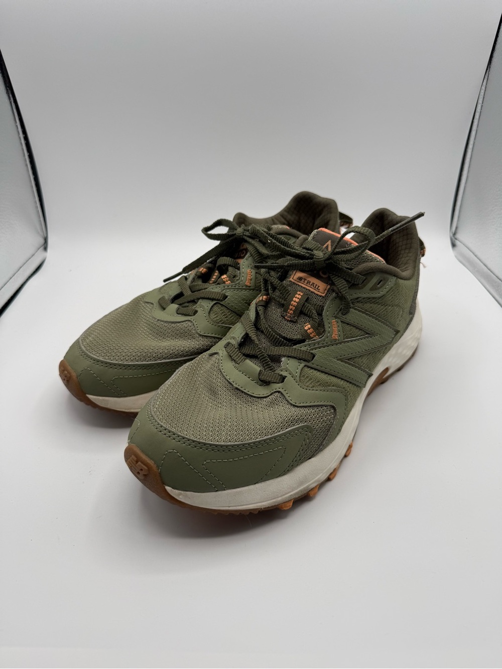 New Balance Womens 410v7 Trail Gym Running Shoes Trainers Green Size 10 WT410CC7